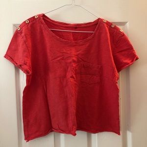 Cropped Cut pocket Tee